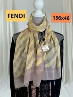 新品 未使用 FENDI 大型 シルクスカーフ ストール タグ付き値下げ