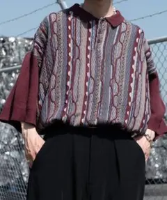 perushu ペルーシュ 3Dニット ポロシャツ 半 Msizeのサムネイル