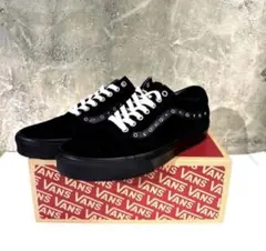 US企画 27.5cm 新品 VANS ブラック スエード スニーカー海外正規品 