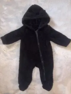 SHEIN フード付きくま耳 カバーオール黒