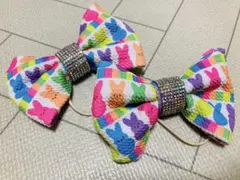 キッズヘアゴムリボン ハンドメイド うさぎ