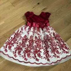 Jona Michelle ドレス 4T 赤白 刺繍　発表会のサムネイル