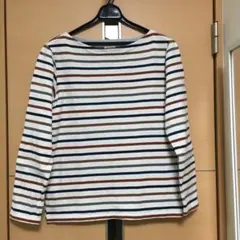 【値下げ】ボーダーカットソー　裏起毛　M