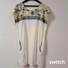 switch スウィッチ　ワンピース　チュニック　白　黄色　花柄のサムネイル