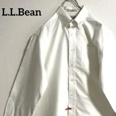 L.L.Bean　エルエルビーン　長袖ボタンダウンシャツ　白　ホワイト　古着のサムネイル