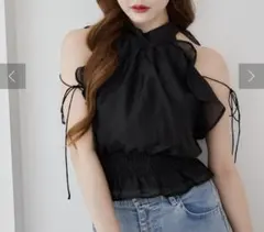 NICE CLAUP アメスリバックリボンブラウス