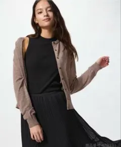 uniqlo メリノクルーネックカーディガン