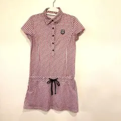 ルコックスポルティフ】ゴルフ クラシカル チェック 半袖ワンピース M