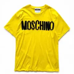 MOSCHINO モスキーノ ロゴTシャツ イエロー M ジップデザインのサムネイル