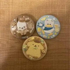 バンダイ　サンリオキャラクターズ　刺繍缶バッチ　3つ