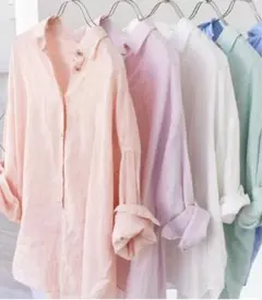 Plage RAMIE LYOCELL CROPPED シャツ ピンク 追加》RAMIE LYOCELL CROPPED シャツ（シャツ／ブラウス）｜Plage