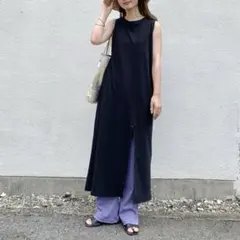 【Kastane】ハイツイストリラックスジャージーワンピース