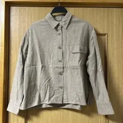 ユニクロ ヘビーフランネルクロップドシャツジャケット