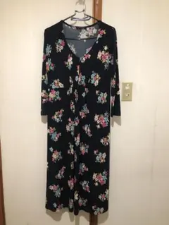 ローラアシュレイ LAURA ASHLEY 花柄 長袖ワンピース サイズ11