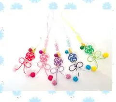 水引ストラップ鈴付き★梅結び+叶い結び+玉結び 5個セット 縁起物 プレゼント