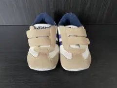 asics ベージュ ネイビー スニーカー