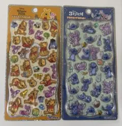 『正規品』新作プチドロップ ステッカー プーさん、スティッチ