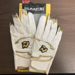 DEMARINI バッティング用手袋 Lサイズ ホワイト/ゴールド