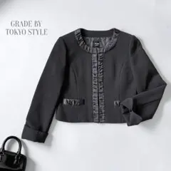 GRADE BY TOKYO STYLE ノーカラージャケット 黒 L 長袖のサムネイル