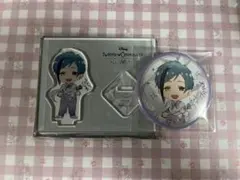 ツイステ　カフェ　フロイド　アクリルスタンド 缶バッジ