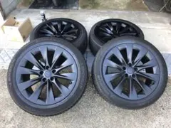 18インチ テスラ純正アルミホイールのみ4本セット 納車後約28km走行外し 18インチ テスラ純正アルミホイールのみ4本セット 納車後約28km