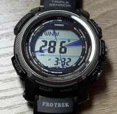 美品！カシオ プロトレック PRW-3500Y-1JF 電波ソーラー方位気圧高度