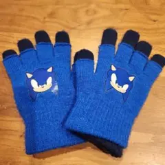 ソニック キャラクター 指なしグローブ 青