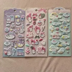 サンリオ ジュエルマシュマロステッカーズ　マイメロディ　クロミ　シナモロール