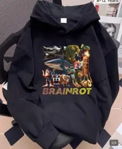 イタリアンブレインロット　120cm ブラック　フード付き薄手トレーナー