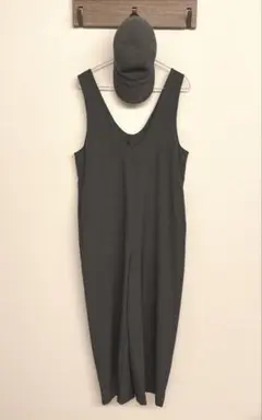 【美品】FORK&SPOON グレー Vネックサロペット