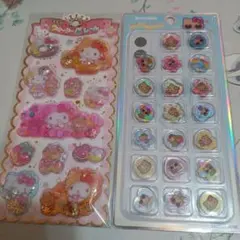 ハローキテシールセット　ウォーターシール　おはじきシール