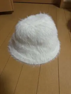 ファー バケットハット ホワイト GU