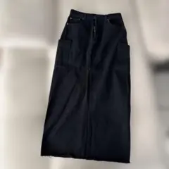 ブラックデニム　ロングスカート