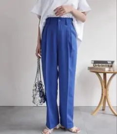 美品　サキシマトーキョー　ハイウエストタックスラックス
