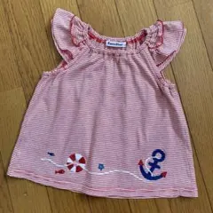 familiar ボーダー柄 マリン タンク カットソー 90cm