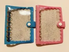 平成　レトロ　シールバインダー　シール帳　ピンク　ブルー