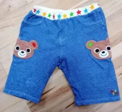 ミキハウス　クマ刺繍付きハーフパンツ 100cm