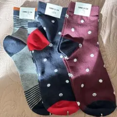 コムサイズム　ショート丈靴下3足セット　新品未使用