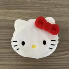 ˗ˏˋ10%OFFˎˊ˗　サンリオ　キティ　フェイス型ポーチ　ナスカン・鈴付き