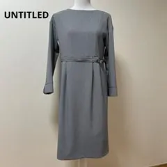 アンタイトル　ベルト付き千鳥柄ワンピース