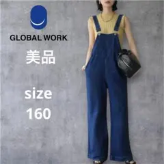【GLOBAL WORK】美品　デニムオーバーオール160
