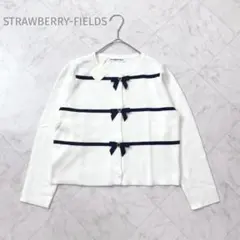 新品✨タグ付　STRAWBERRY-FIELDS リボンデザイン カーディガンのサムネイル