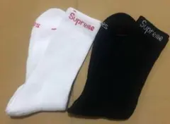 シュプリーム　ソックス　2足セット　靴下　SUPREME Hanes