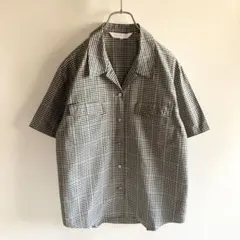 【Burberry's】80~90年代 バーバリー シングルステッチ 開襟シャツ