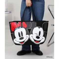 【ディズニー 】 ミッキーマウス ＆ ミニーマウス キャンバストート 大