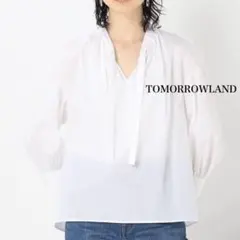 TOMORROWLAND ホワイト七分袖ブラウス