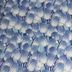 1M チューリップ花柄　花草シーチングプリント生地布地