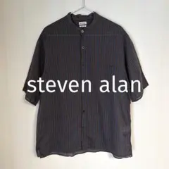 steven alan スティーブンアラン　バンドカラーストライプ半袖シャツMのサムネイル