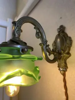 真鍮ブラケット　ギャラリー付き　ウォールランプ　照明灯具