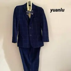 yuanlu フォーマルスーツ　6点　セットチェック　130cm〜140cm